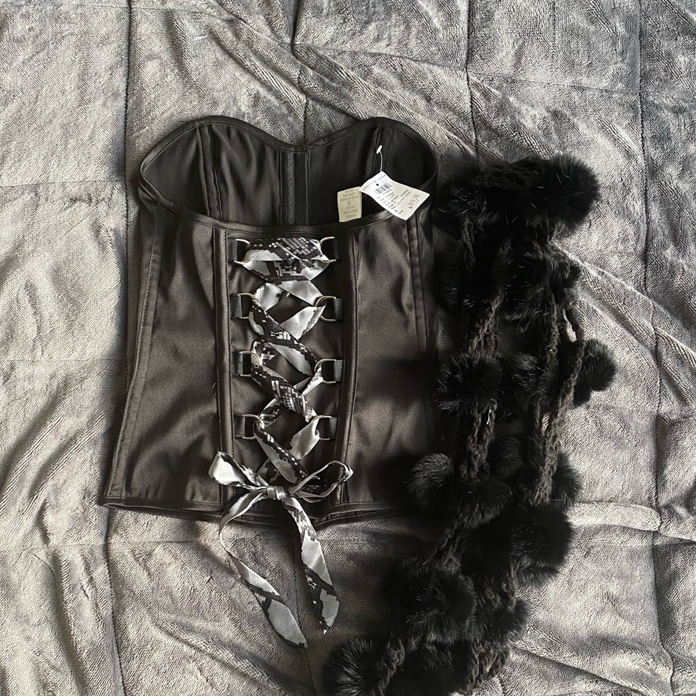 NWT black corset